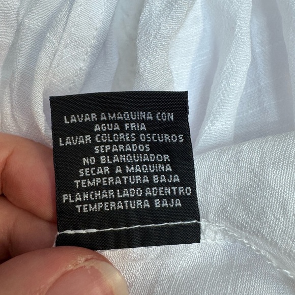 IKY & ME. White Ruffled Crop Blouse with Notched Collar - Picture 6 of 8